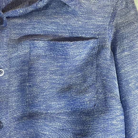 COLDWATER CREEK Perfect Pairing of Silk & Linen 3/4 Sleeve w/Button Cuff - Picture 12 of 16